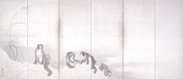 重要文化財 紙本墨画群猿図 長澤蘆雪筆(草堂寺所蔵) 重要文化財 紙本墨画群猿図 長澤蘆雪筆(草堂寺所蔵)