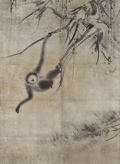 重要文化財　枯木猿猴図　長谷川等伯筆　桃山時代　16世紀　京都・龍泉庵蔵