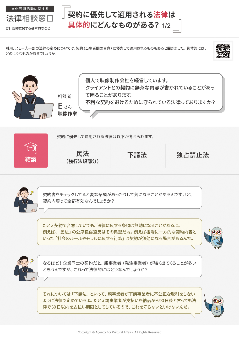 一部の法律の定めについては、契約（当事者間の合意）に優先して適用されるものもあると聞きました。具体的には、どのようなものがあるでしょうか。