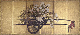 花車図(はなぐるまず) 狩野派(かのうは) 真正極楽寺蔵(しんしょうごくらくじぞう)