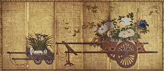 花車図(はなぐるまず) 狩野派(かのうは) 真正極楽寺蔵(しんしょうごくらくじぞう)
