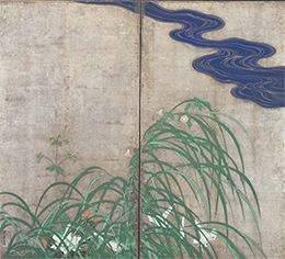 重要文化財 夏秋草図屏風 酒井抱一筆(東京国立博物館所蔵) 重要文化財 夏秋草図屏風 酒井抱一筆(東京国立博物館所蔵)