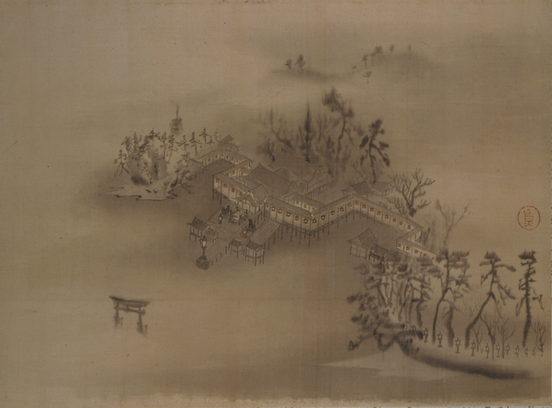 重要文化財 絹本淡彩宮島八景図 長澤蘆雪筆(文化庁所蔵) 重要文化財 絹本淡彩宮島八景図 長澤蘆雪筆(文化庁所蔵)