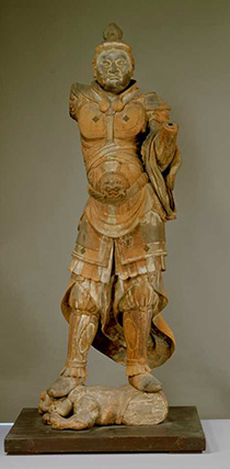 重要文化財 木造毘沙門天及脇侍((吉祥天/善膩師童子)立像のうち毘沙門天(鎌倉時代) 重要文化財 木造毘沙門天及脇侍((吉祥天/善膩師童子)立像のうち毘沙門天(鎌倉時代)